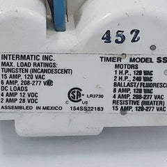 Intermatic Ss8 Digital Timer 15Amp,120Vac