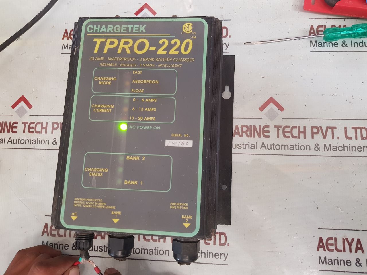 Chargetek Tpro-220 20 Amp-waterproof-2 Bank Battery Charger