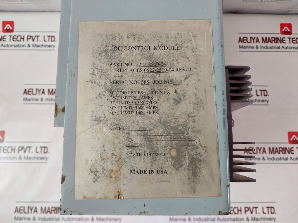 2222-2500-04 Dc Control Module 0522-2500-04 Rev.D