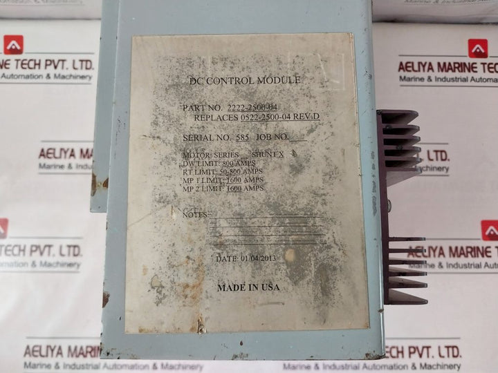 2222-2500-04 Dc Control Module 0522-2500-04 Rev.D