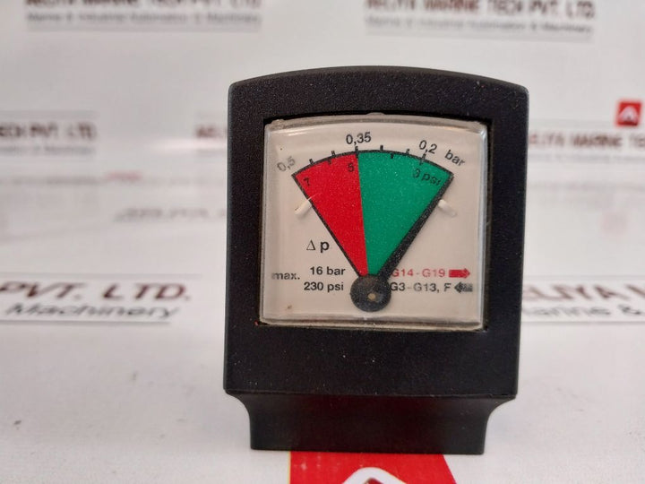 0,5 – 0,35 – 0,2 Bar 230 Psi