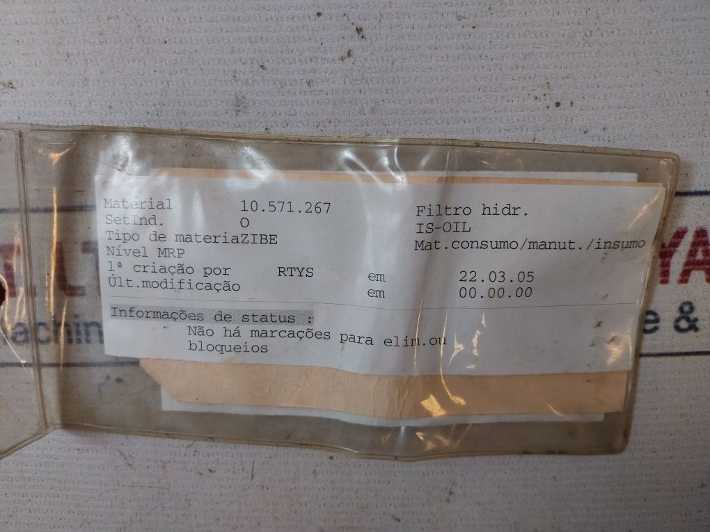 10.571.267 Hydraulic Filter