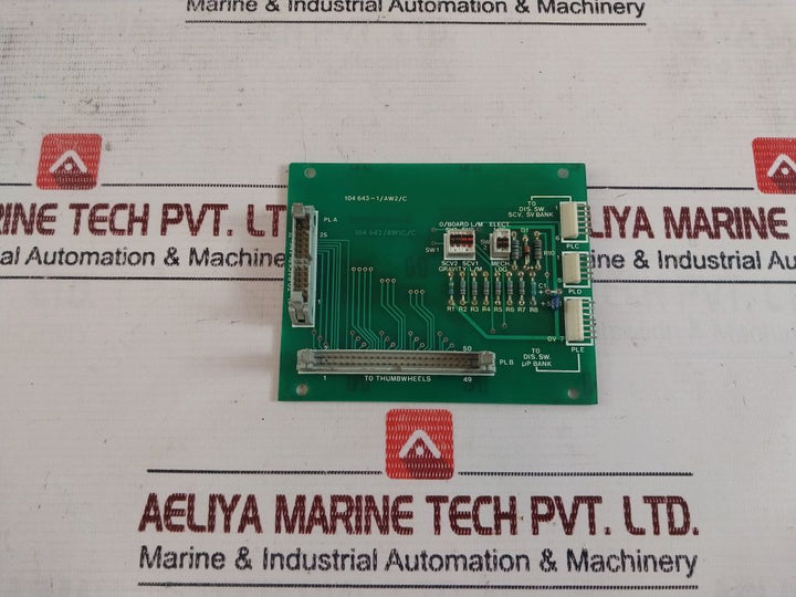 104 643-1 /Aw2/C 104 642/Aw1C/C Control Card