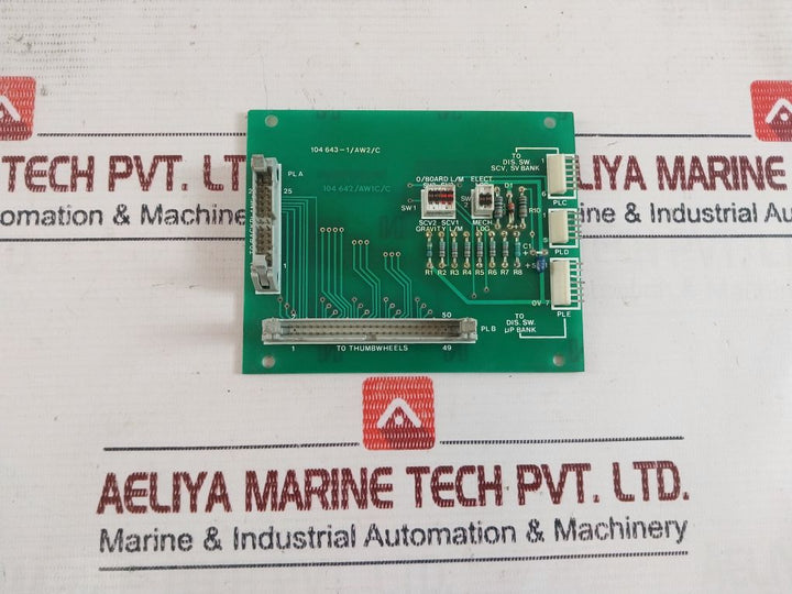 104 643-1 /Aw2/C 104 642/Aw1C/C Control Card