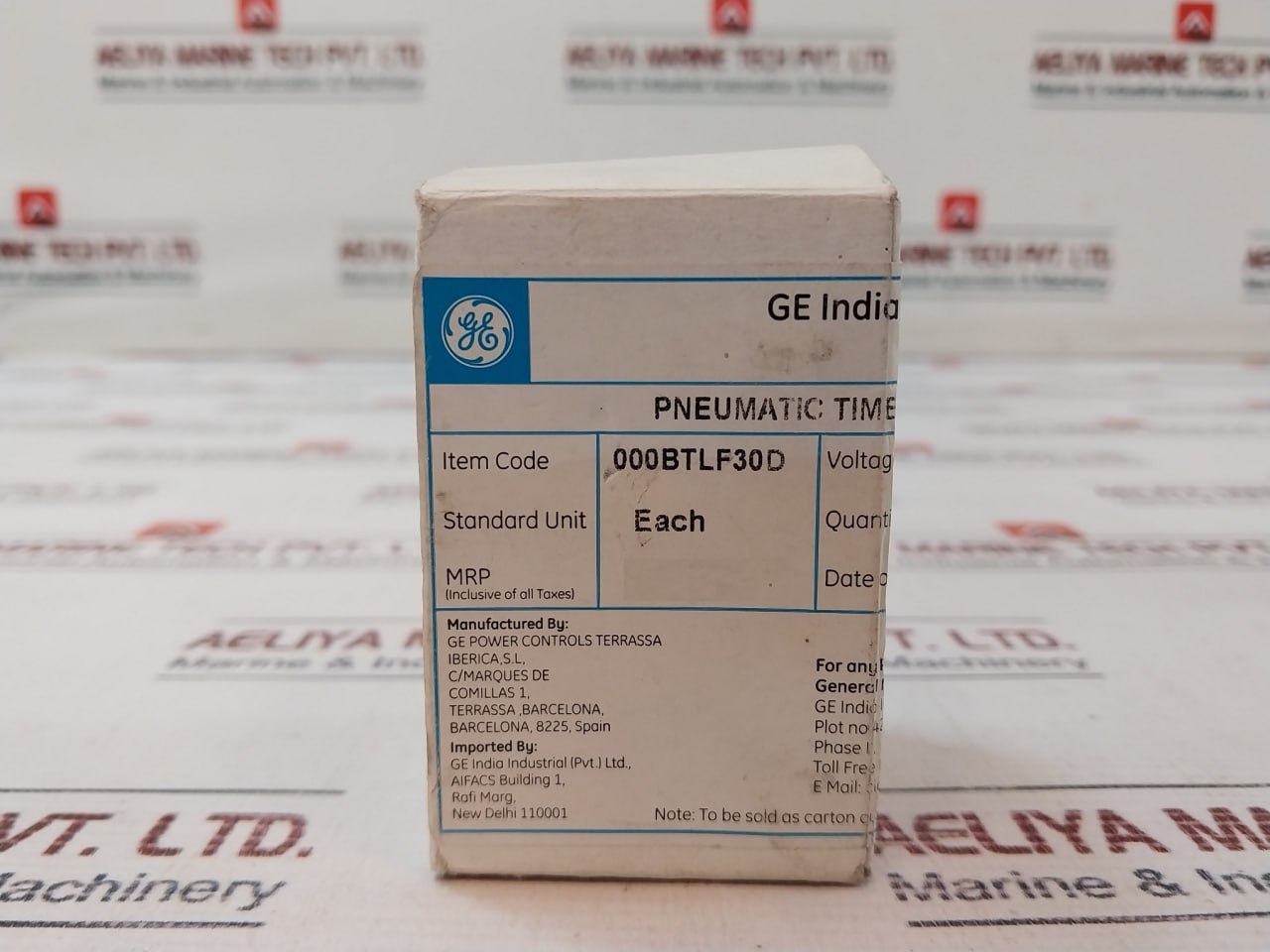 General Electric Btlf30D Pneumatic Timer Off Delay 30 Sec