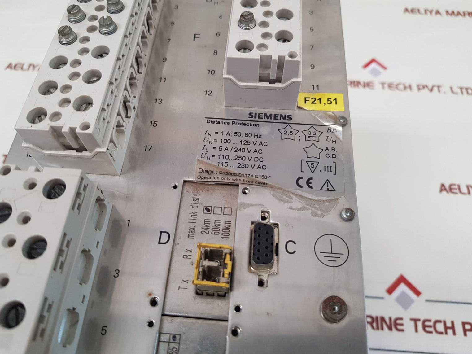 Siemens 7sd6101-5bb29-0bj0 differential protection relay 