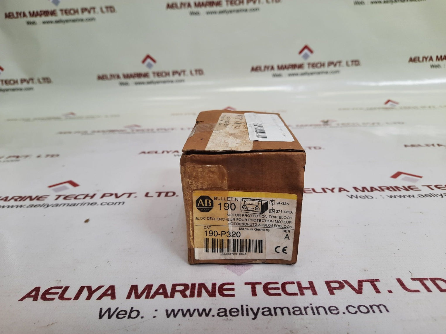 Allen-bradley 190-p320 ser:a motor protection trip block
