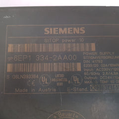 Siemens 6ep1 334-2aa00 sitop power 10 power supply