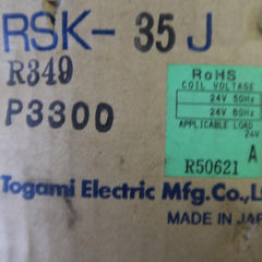 Togami-electric rsk 35j r50611 magnetic contactor
