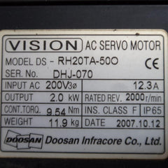 Doosan ds-rh20ta-50o vision ac servo motor