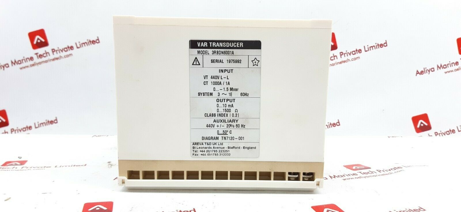 AREVA ISTAT 300 3RBDN6001A VAR TRANSDUCER DIAGRAM TN7120-001