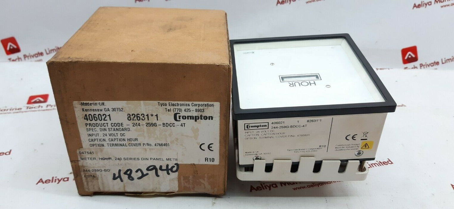 Crompton 244-259g-bdcc-4t hour meter