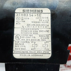 Siemens 3th83 54-1e control relay