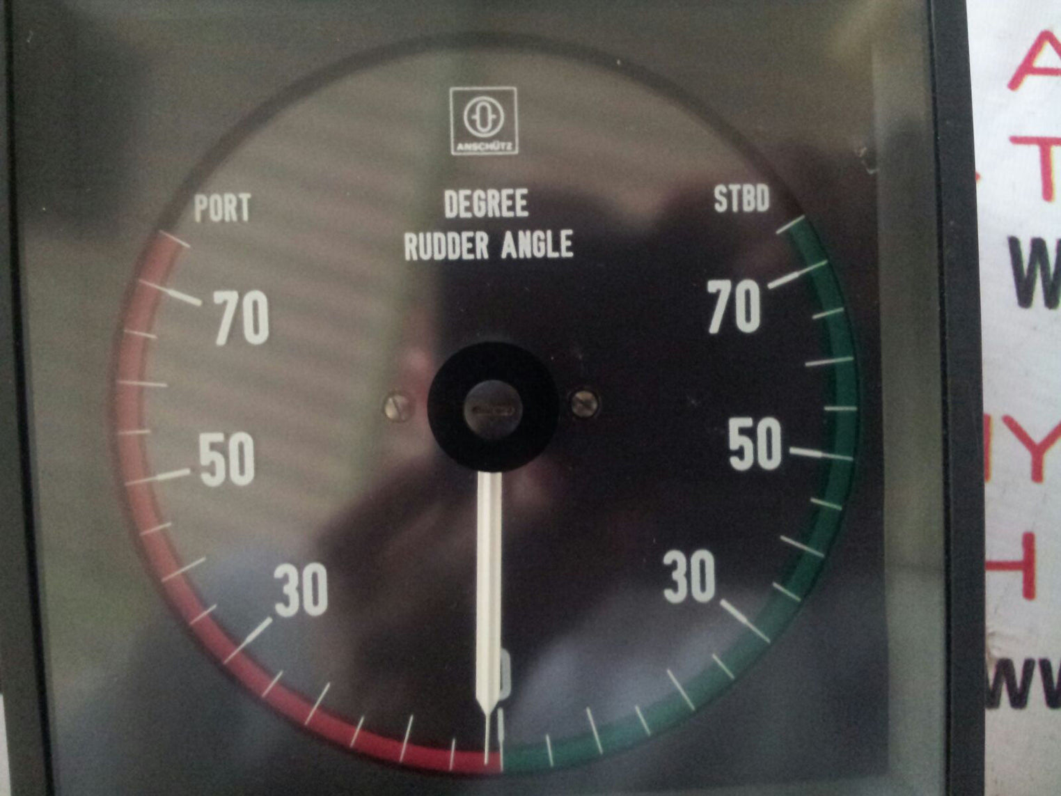Raytheon nb 09-066-35 rudder angle indicator