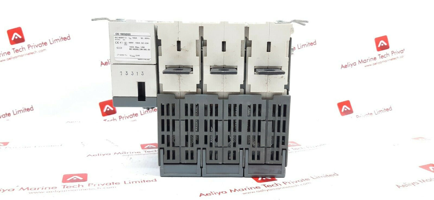 Abb os 160gd03 disconnect switch with fuse cooper bussmann