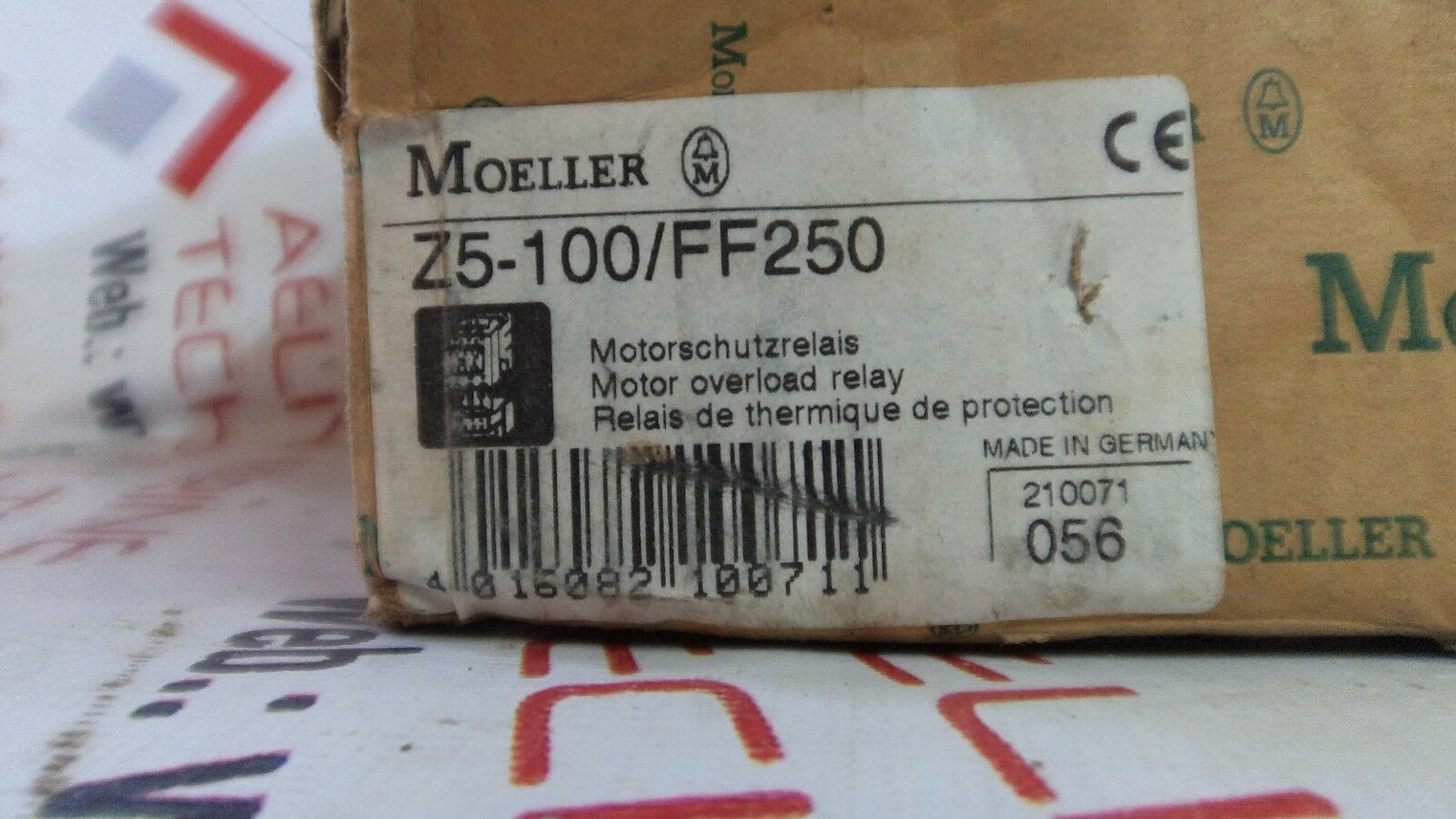 MOELLER Z5 100 FF250 MOTOR OVERLOAD RELAY