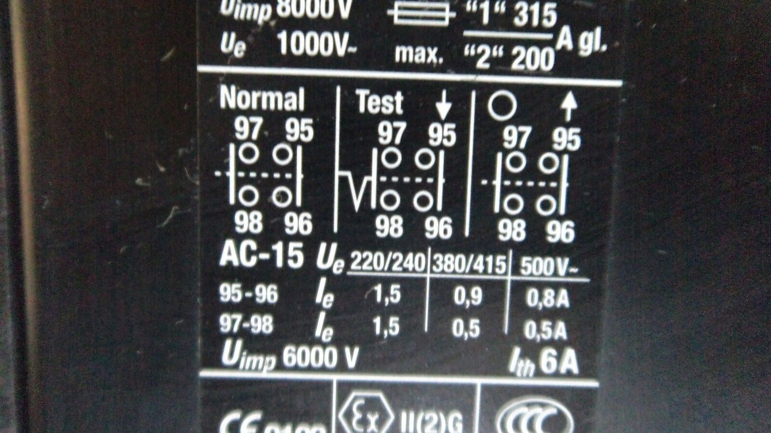 MOELLER Z5 100 FF250 MOTOR OVERLOAD RELAY
