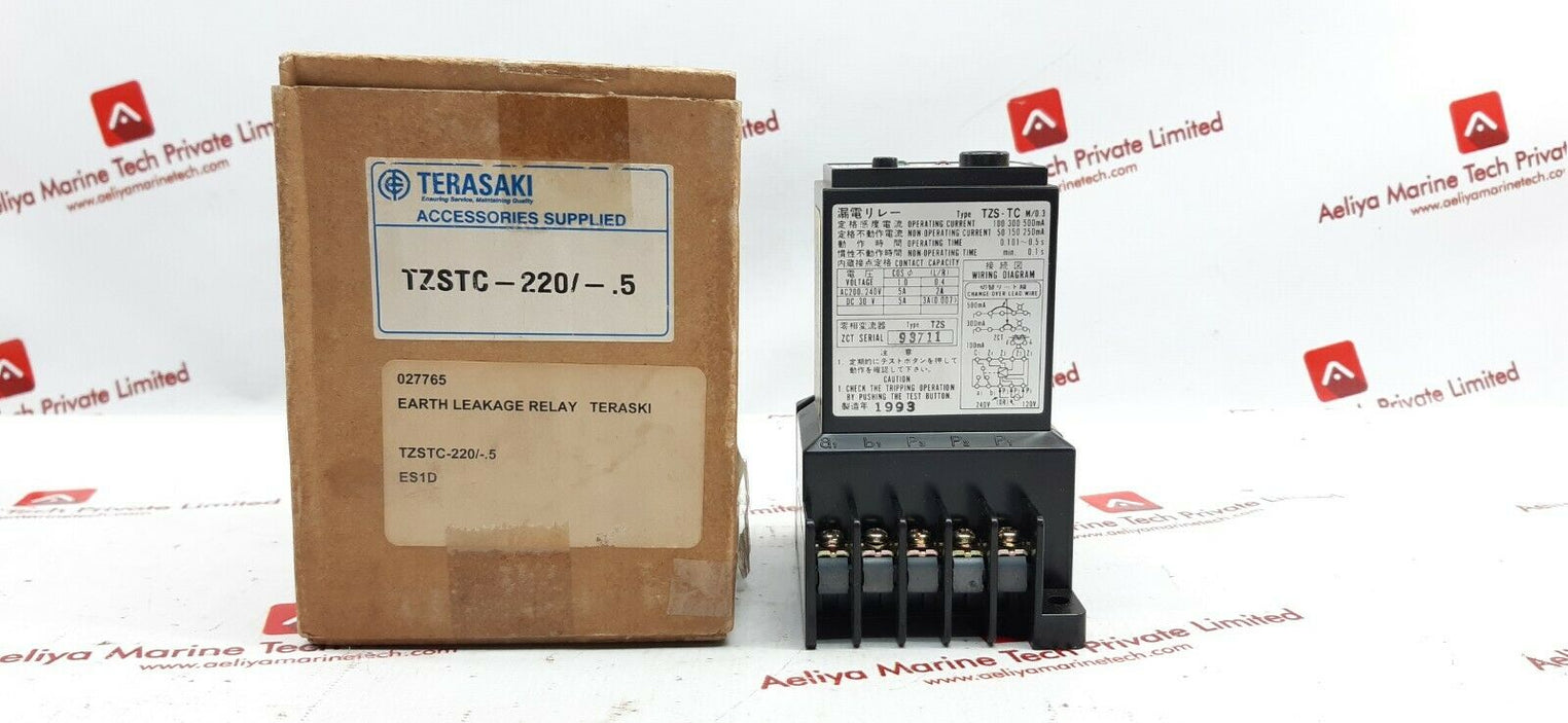 Terasaki tzs-tc m/0.3 earth leakage relay