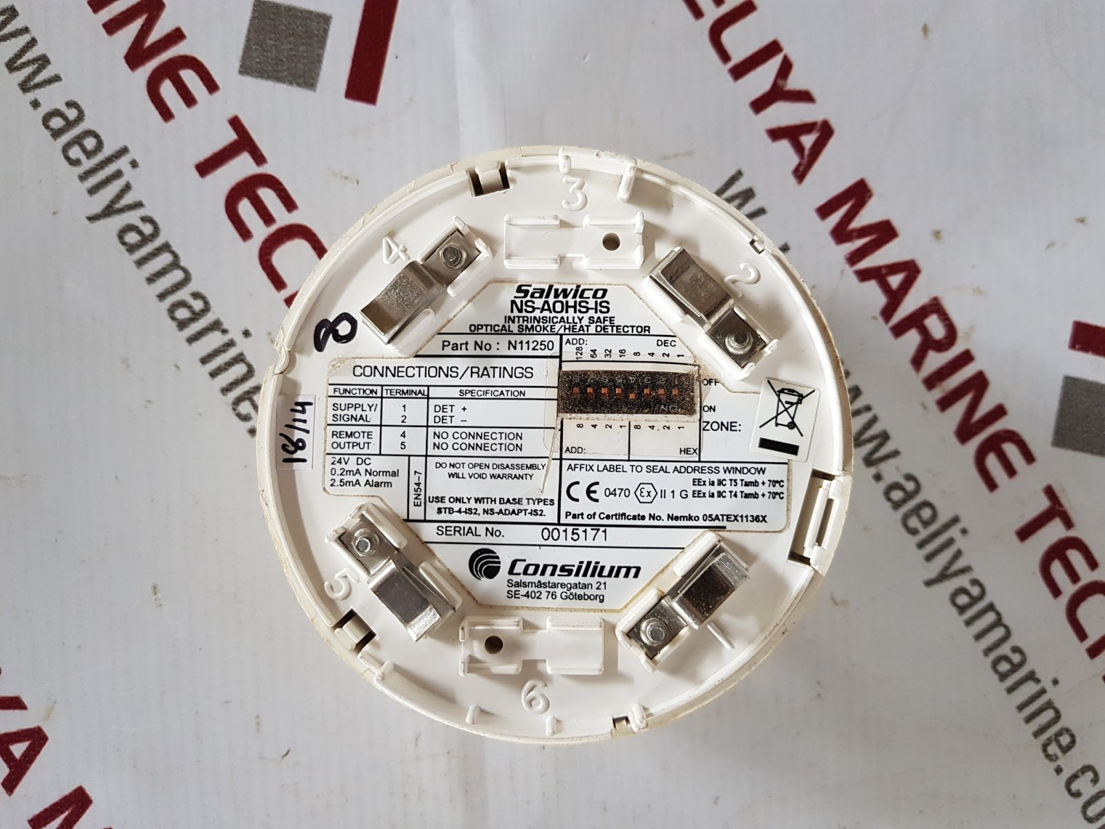 Salwico n11250 optical smoke/heat detector 