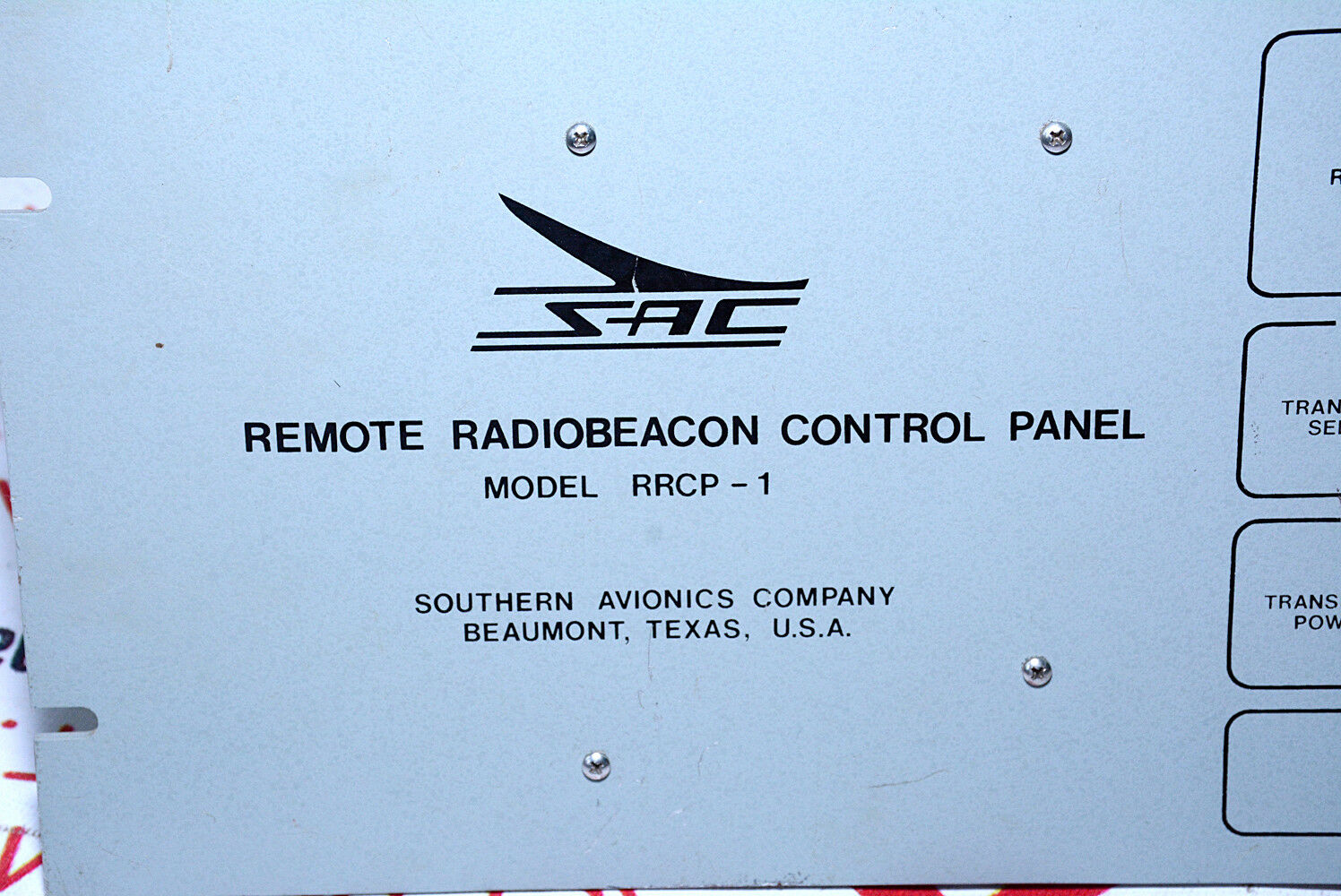 Sac rrcp-1 remote radio beacon control panel pwb 247 rev a