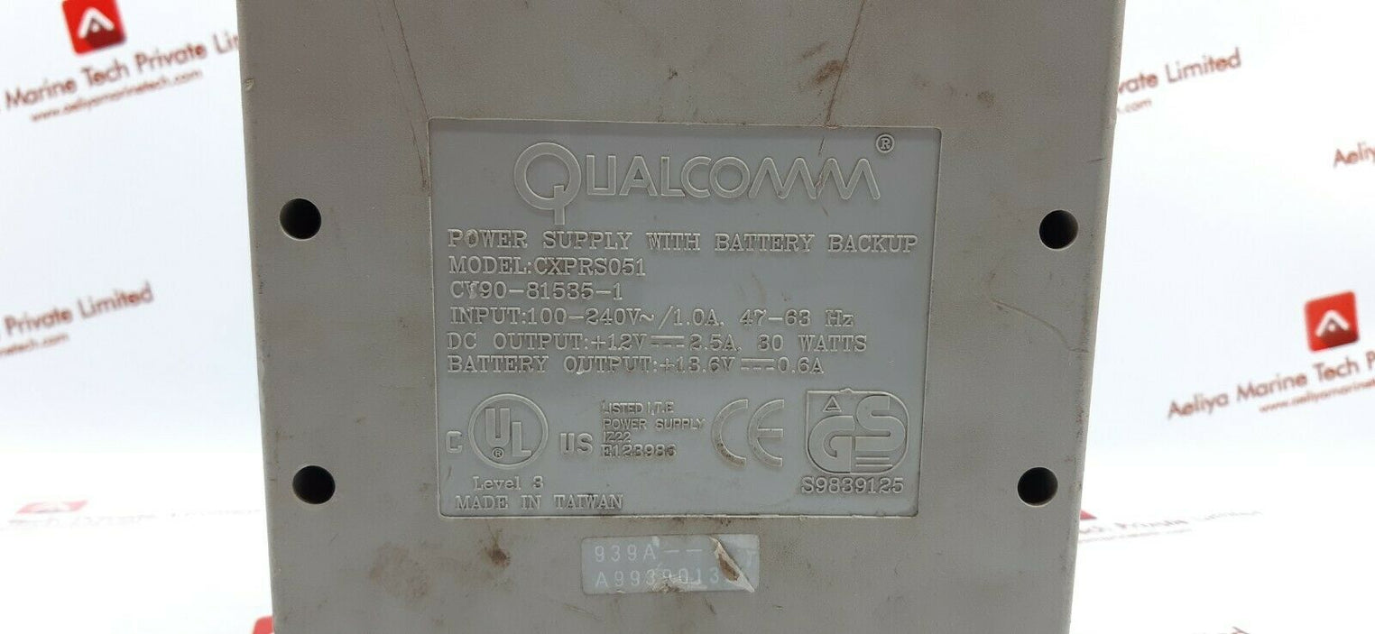 Qualcomm cxprs051 power supply with battery backup