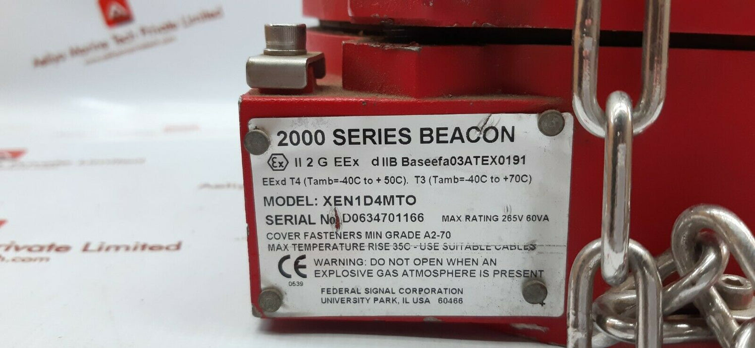 Federal signal xen1 2000 series beacon xen1d4mto