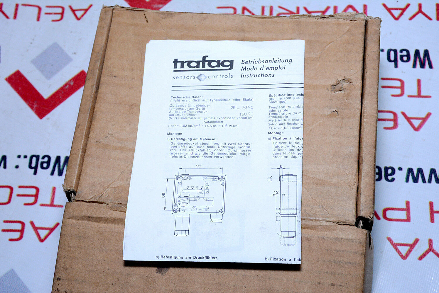 TRAFAG 907 2381 907 PRESSURE SWITCH