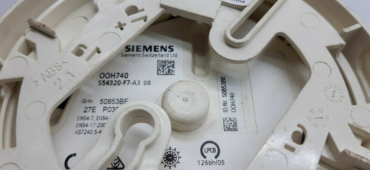 Siemens ooh740 automatic fire detector s54320-f7-a3 06