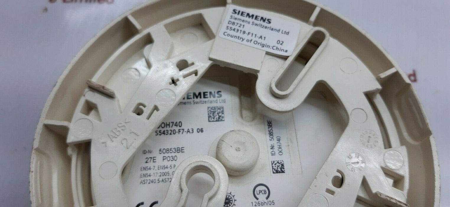 Siemens ooh740 automatic fire detector s54320-f7-a3 06