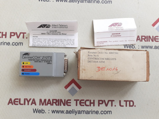 Allied telesyn at-210ts centrecom twisted pair transceiver