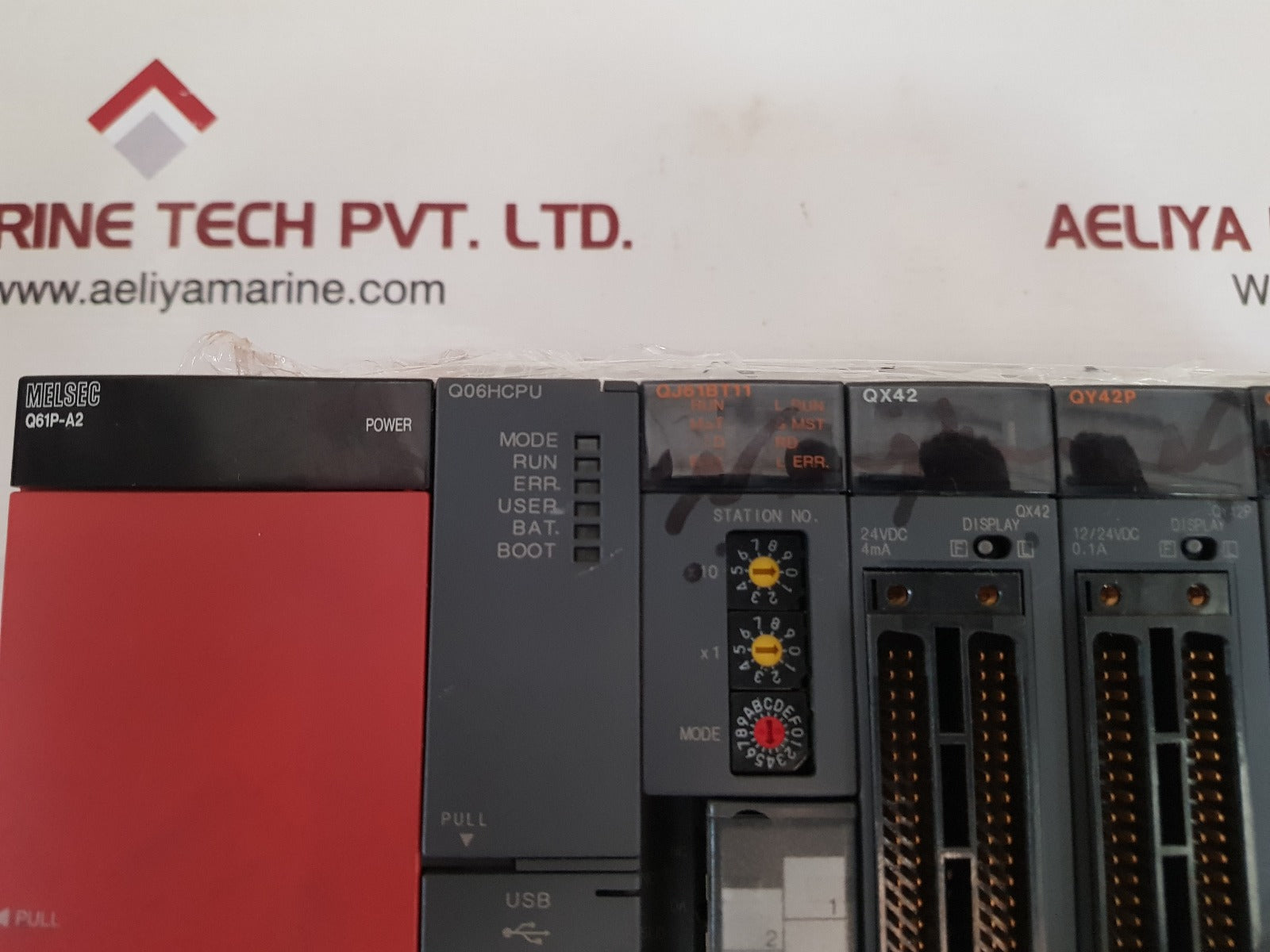Mitsubishi melsec q61p-a2,q06hcpu,qj61bt11,qx42,qy42p,qj71c24,qd75d4 plc module