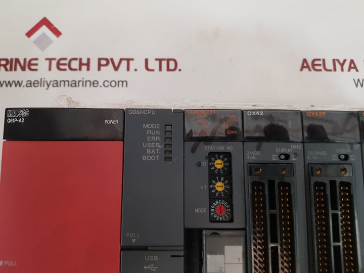 Mitsubishi melsec q61p-a2,q06hcpu,qj61bt11,qx42,qy42p,qj71c24,qd75d4 plc module