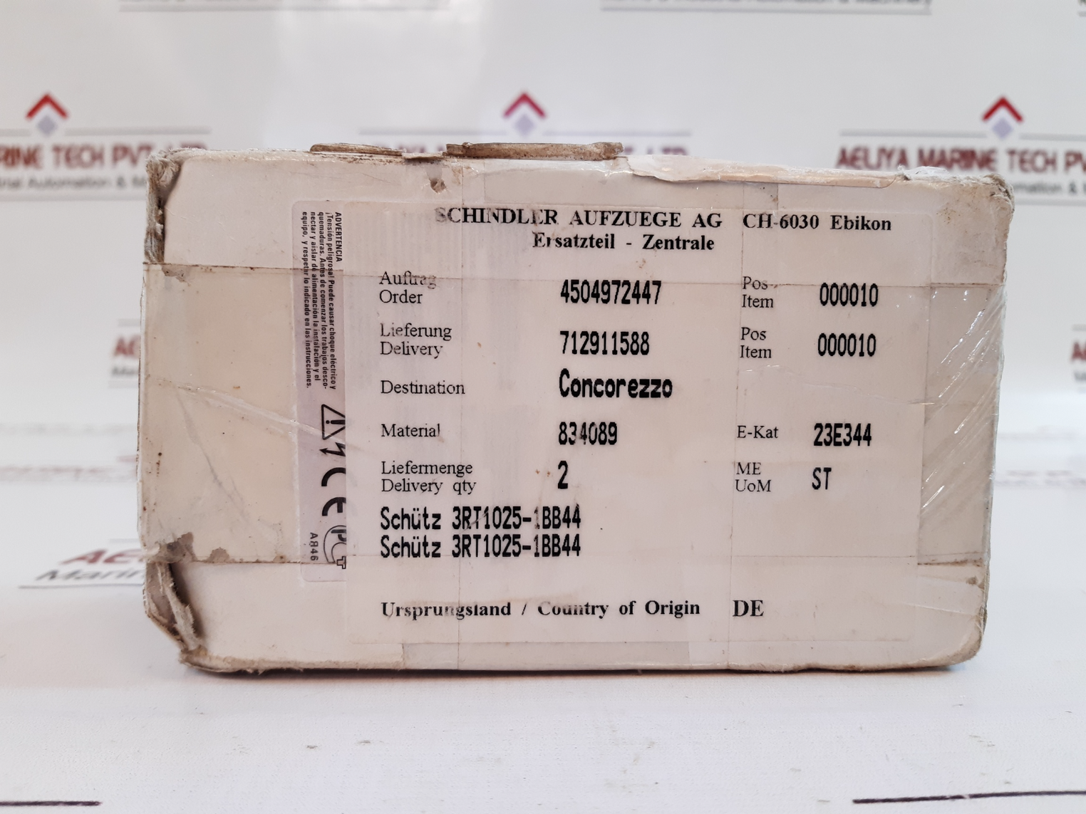 Siemens 3Rh1921-1Ha22 Auxiliary Contact Block With 3Rt1025-1B..4 Contactor
