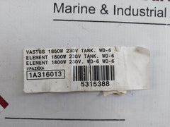 Vastus Element 1800W 230V Tank Wd-6