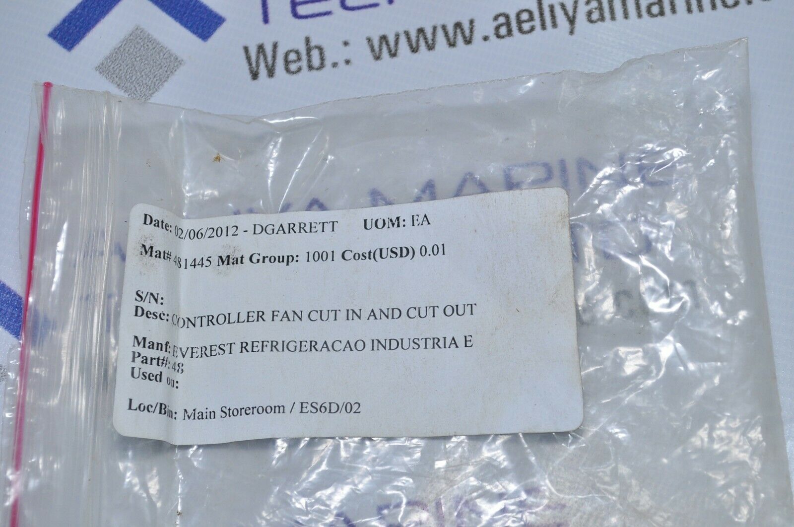 046336 controller,fan cut in and cut out es6d