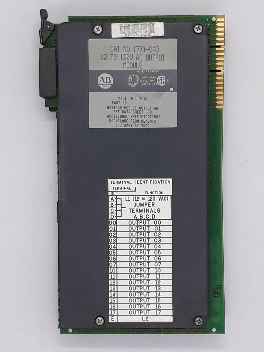 Allen bradley 1771-oad 12 to 120v ac output module