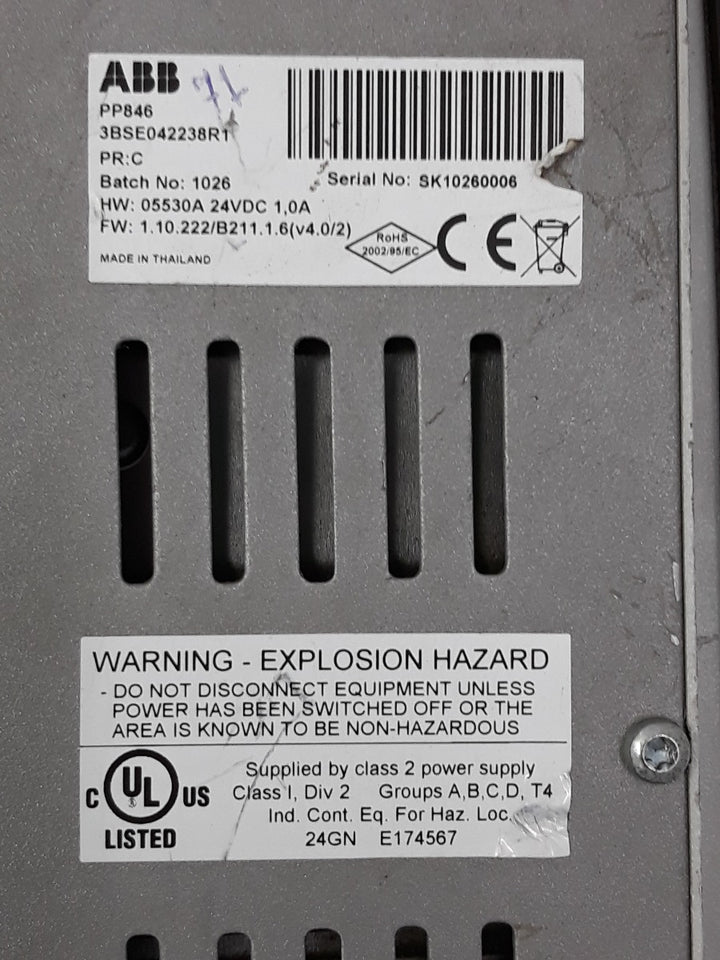 Abb panel800 pp846 operator control panel