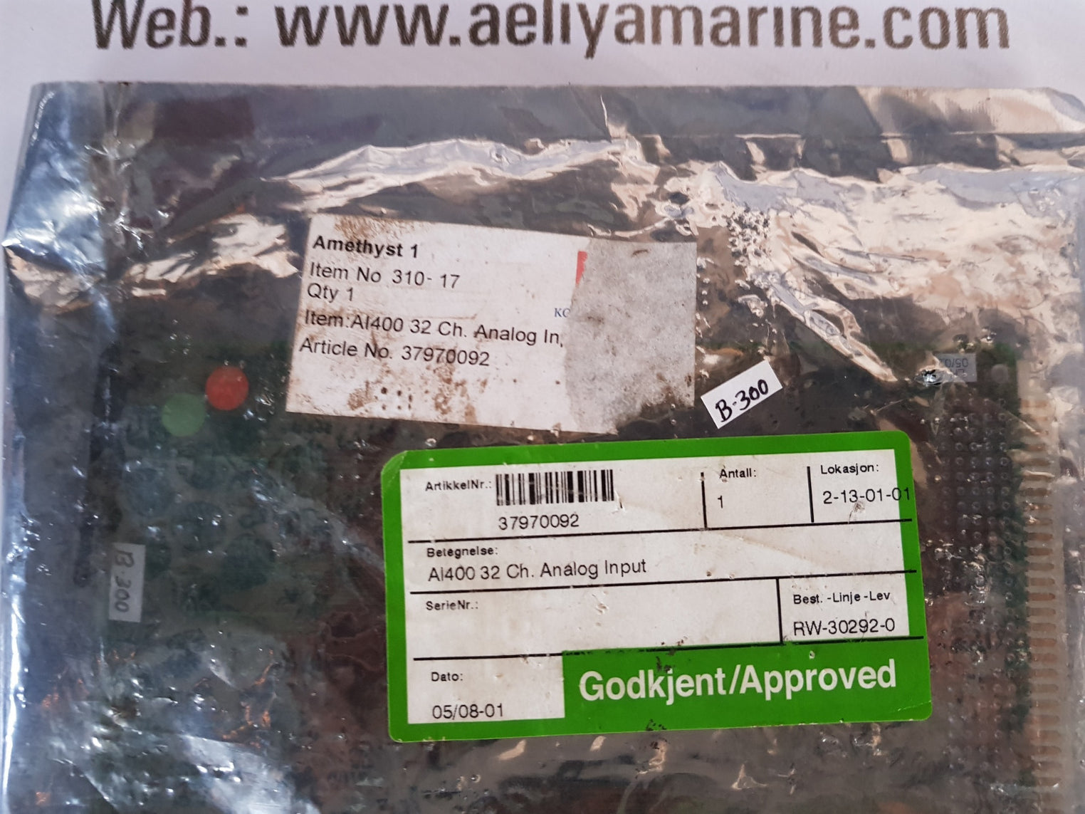 Kongsberg simard 37970092 b pcb card  ai400