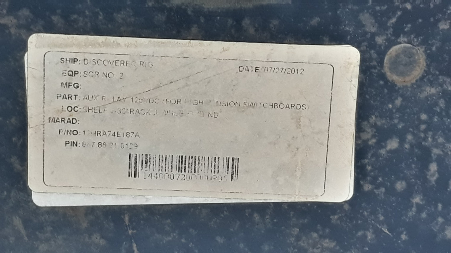 General Electric 12Hfa74E187A Relay