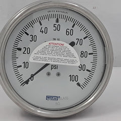 Wika Instruments 9745882 Industrial Pressure Gauge 0-100 Psi