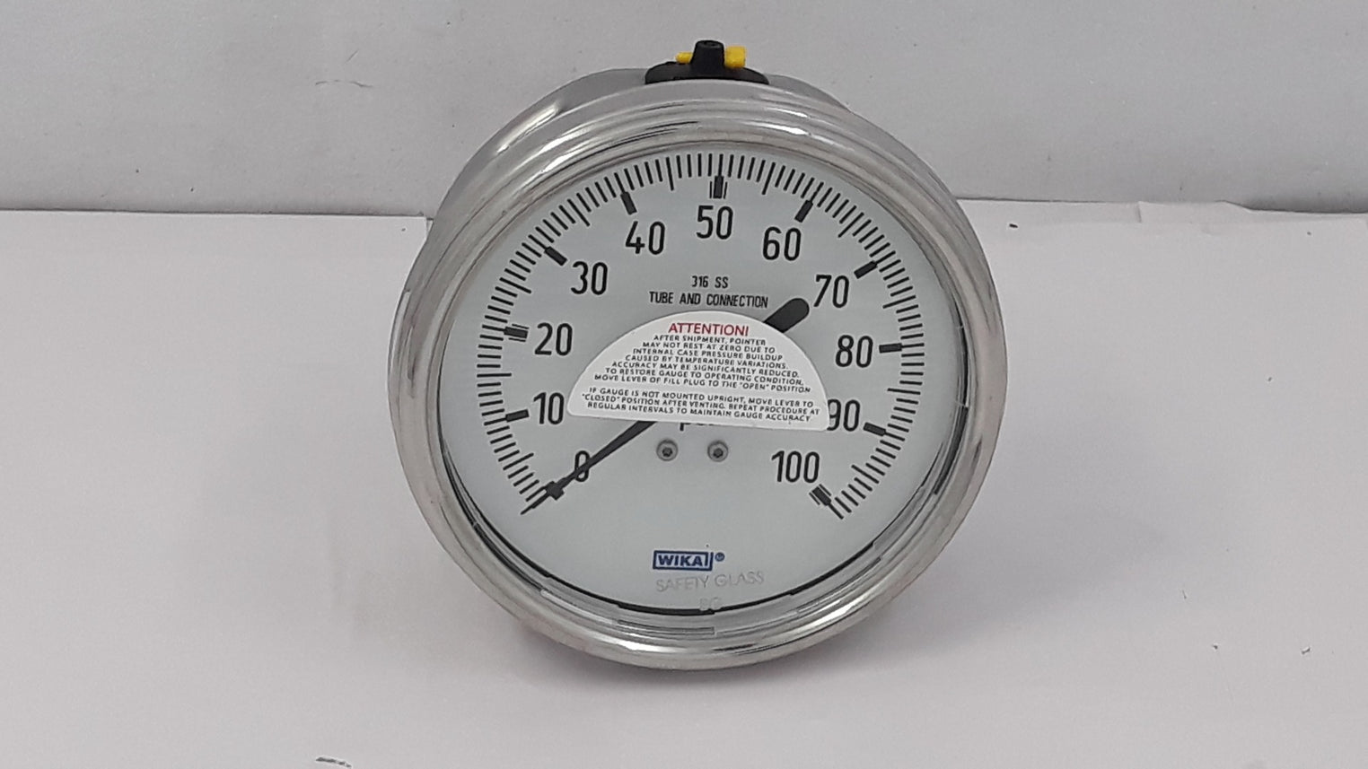 Wika Instruments 9745882 Industrial Pressure Gauge 0-100 Psi