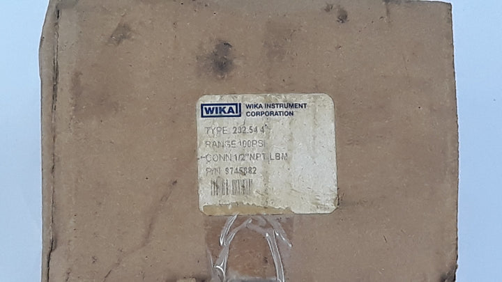 Wika Instruments 9745882 Industrial Pressure Gauge 0-100 Psi