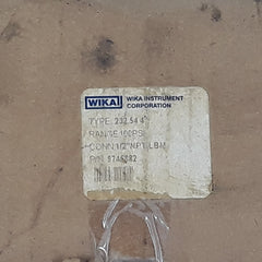 Wika Instruments 9745882 Industrial Pressure Gauge 0-100 Psi