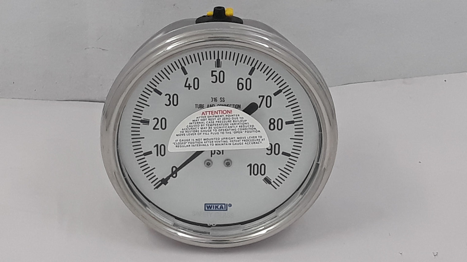 Wika Instruments 9745882 Industrial Pressure Gauge 0-100 Psi