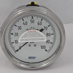 Wika Instruments 9745882 Industrial Pressure Gauge 0-100 Psi