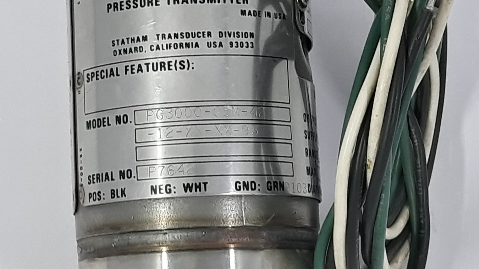 Schlumberger Pg3000-05M-42-12-xx-xx-93 Pressure Transmitter