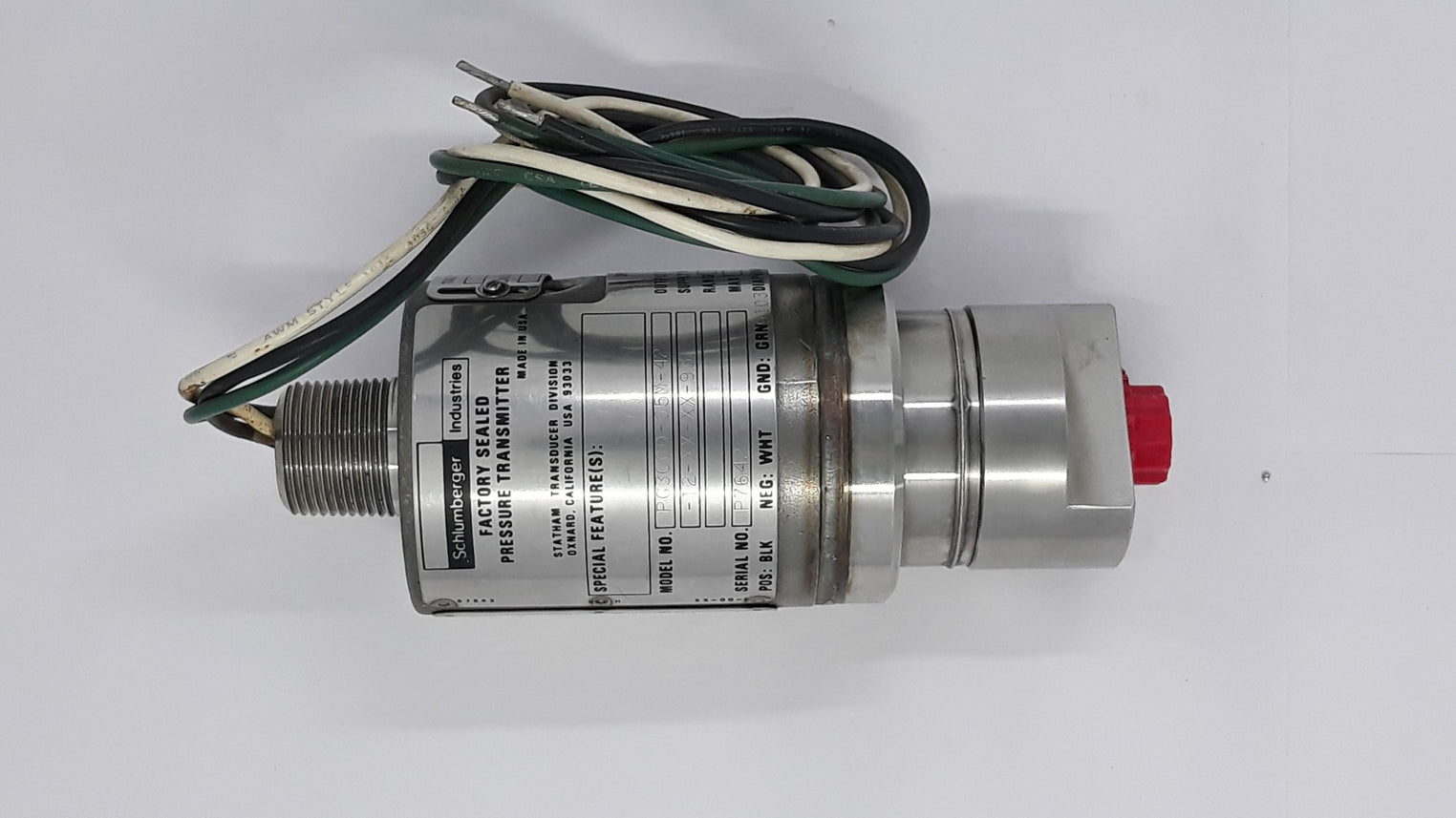 Schlumberger Pg3000-05M-42-12-xx-xx-93 Pressure Transmitter