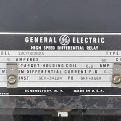 General Electric 12Cfd22B2A High Speed Differential Relay