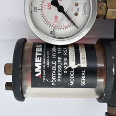 Ametek t-620 portable hydraulic pressure test 0-3000 p.s.i.