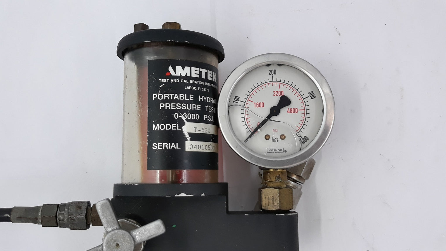 Ametek t-620 portable hydraulic pressure test 0-3000 p.s.i.